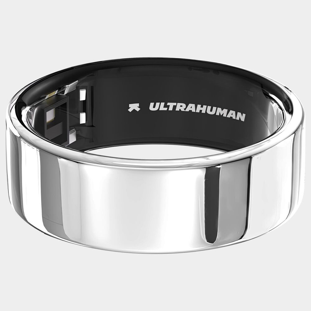 Ultrahuman Size 7 Activity Tracker Ring Air in Space Silver, , large