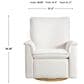 Baby Appleseed Anza Manual Swivel Glider Recliner in Snow, , large