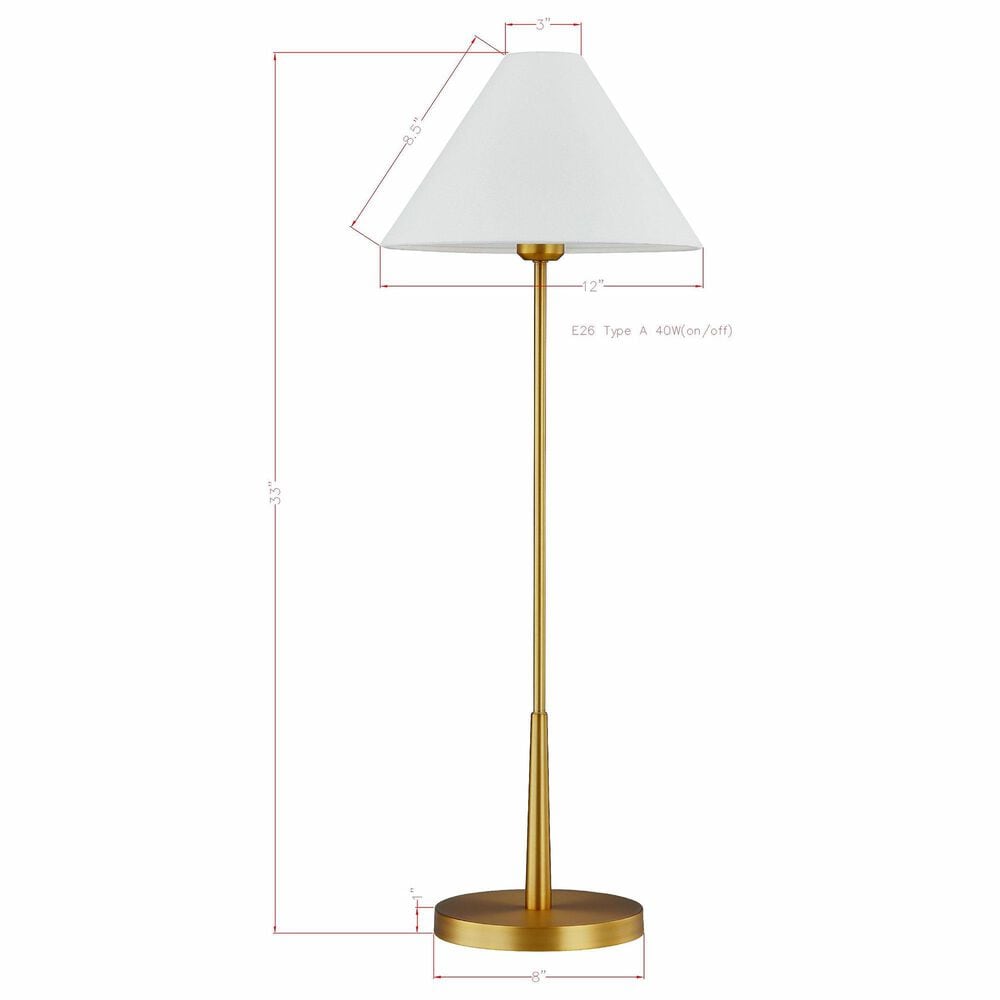 Southern Lighting Nellie Buffet Lamp in Gold, , large