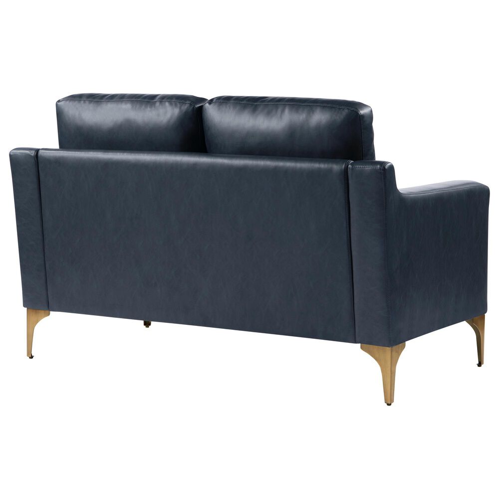 Lifestyle Solutions Fletcher Stationary Loveseat in Navy, , large