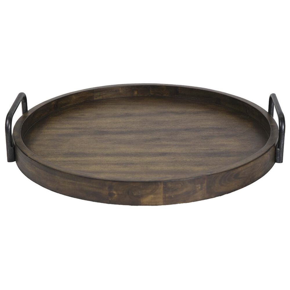Uttermost Reine Round Wooden Tray, , large