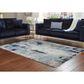Ashley Leonelle 7"10" x 10" Cream, Blue and Gray Area Rug, , large