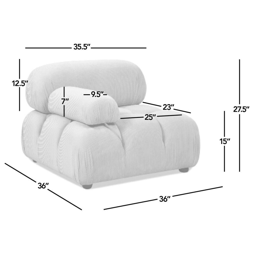 Jennifer Taylor Home Marcel Lounge Arm Chair in Ivory White, , large