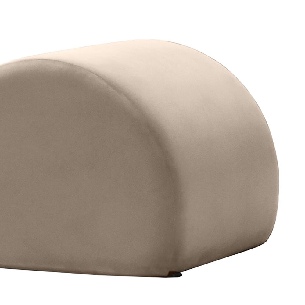 Jaxx Avana Chaise Lounge Yoga Chair in Buckwheat Velvet, , large