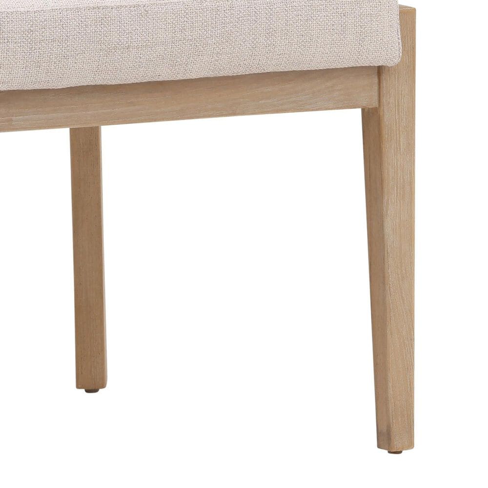 Blue Sun Designs Jacquelyn Dining Side Chair in Light Natural Finish and Beige Upholstery, , large