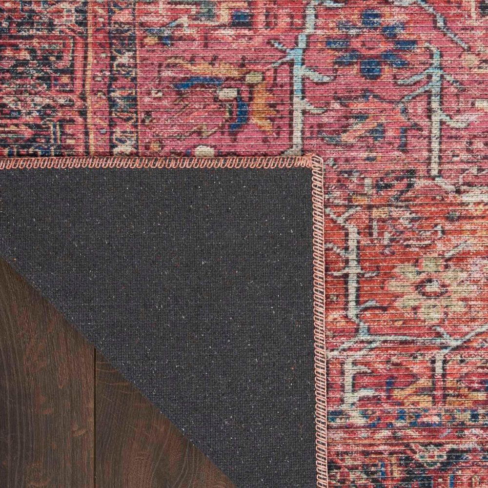 57 Grand by Nicole Curtis Series 1 Brick Red, Navy and Ivory 2&#39; x 6&#39; Runner, , large