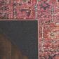 57 Grand by Nicole Curtis Series 1 Brick Red, Navy and Ivory 2" x 6" Runner, , large