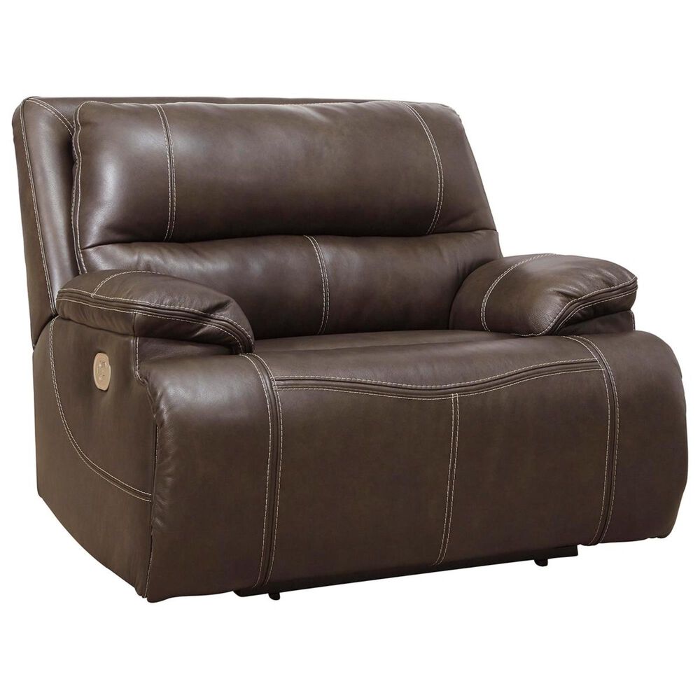 Signature Design by Ashley Ricmen Power Recliner with Headrest in Walnut, , large