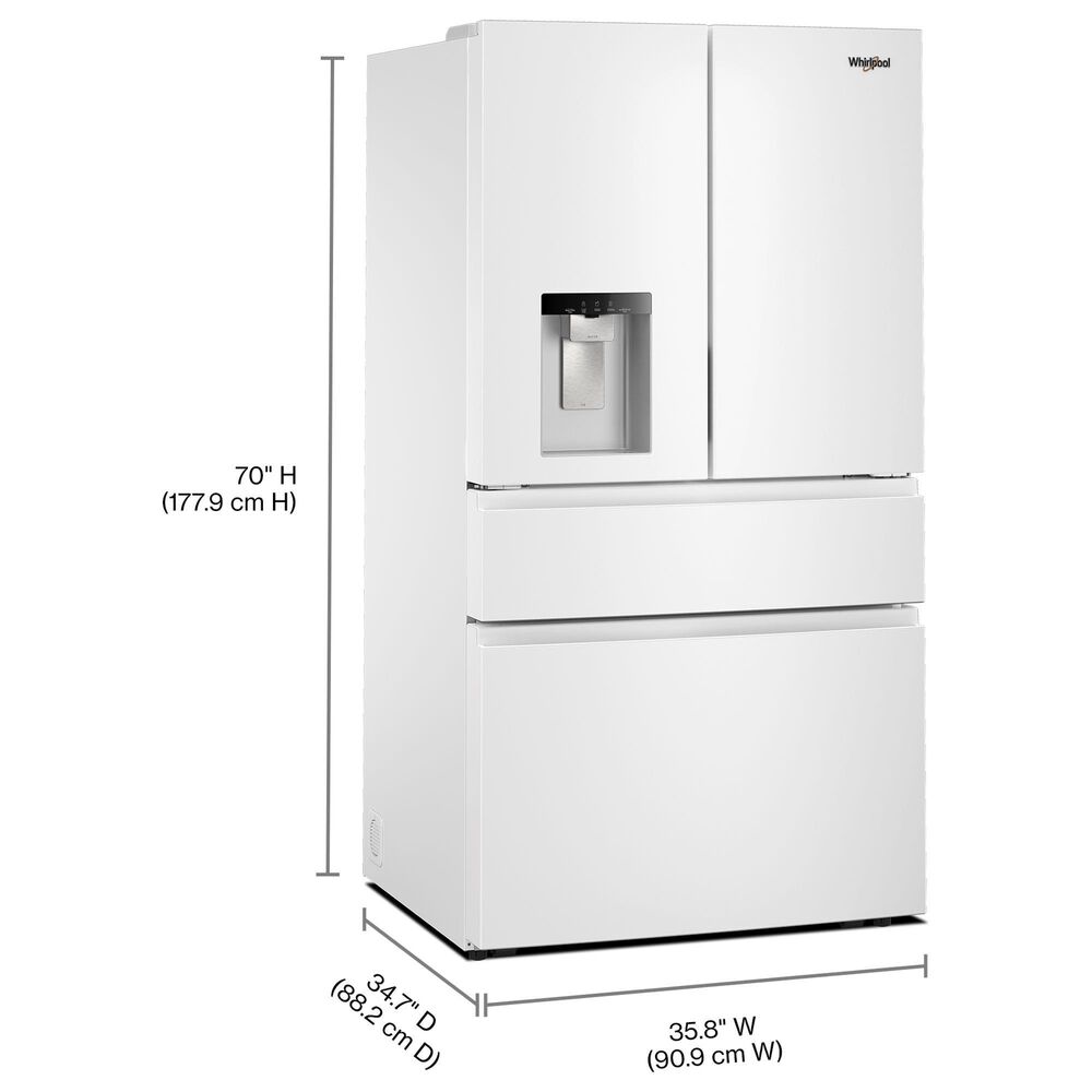 Whirlpool WRMF3536 29 Cu. Ft. French Door Refrigerator in White, , large