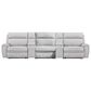 Ashley Social Pointe 5-Piece Power Symmetrical Reclining Sectional with Armless Recliner in Pearl and Ash, , large