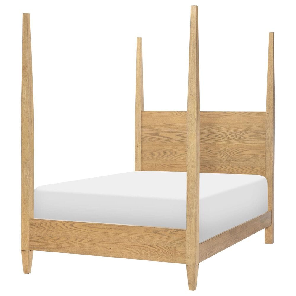 St Claire Home Today's Traditions 5 Piece Full Platform Poster Bed Set in Natural Hickory, , large