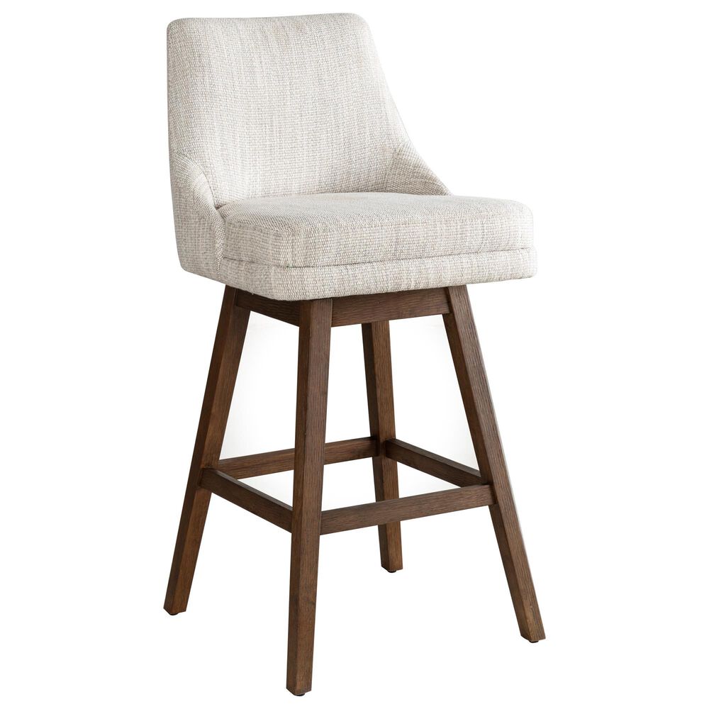 Armen Living Branson 30" Swivel Bar Stool in Brown, , large