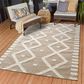 L&R Resources Geoblend 10" x 14" Beige and Natural Area Rug, , large