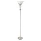 Pacific Landing Floor Lamp with Frosted Ribbed Shade in Brushed Steel, , large