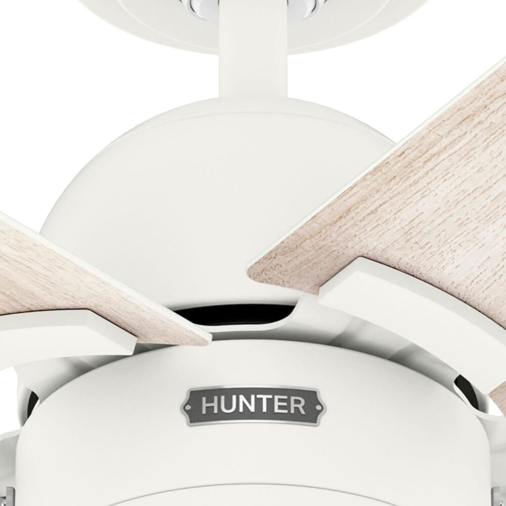 Hunter Erling 44&quot; Ceiling Fan with LED Light in Matte White, , large