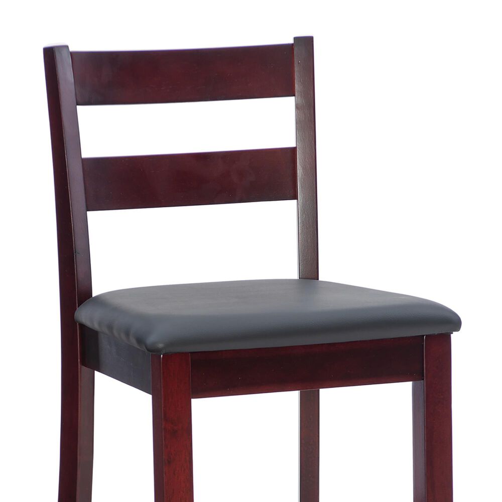 Linon Home Decor Torino Soho Bar Stool in Merlot, , large