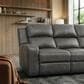 Oxford Furniture Power Reclining Sofa with Power Headrest and Drop Down Table in Cowboy Granite, , large