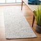 Safavieh Micro-Loop MLP176F 2"3" x 7" Light Grey and Ivory Runner, , large