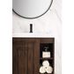 James Martin Vanities Alicante 24" Single Bathroom Vanity in Mid Century Acacia and Matte Black with 5 cm White Glossy Resin Top and Rectangular Sink, , large