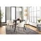 LumiSource Claire Arm Chair with White Faux Leather Cushion in Gold (Set of 2), , large