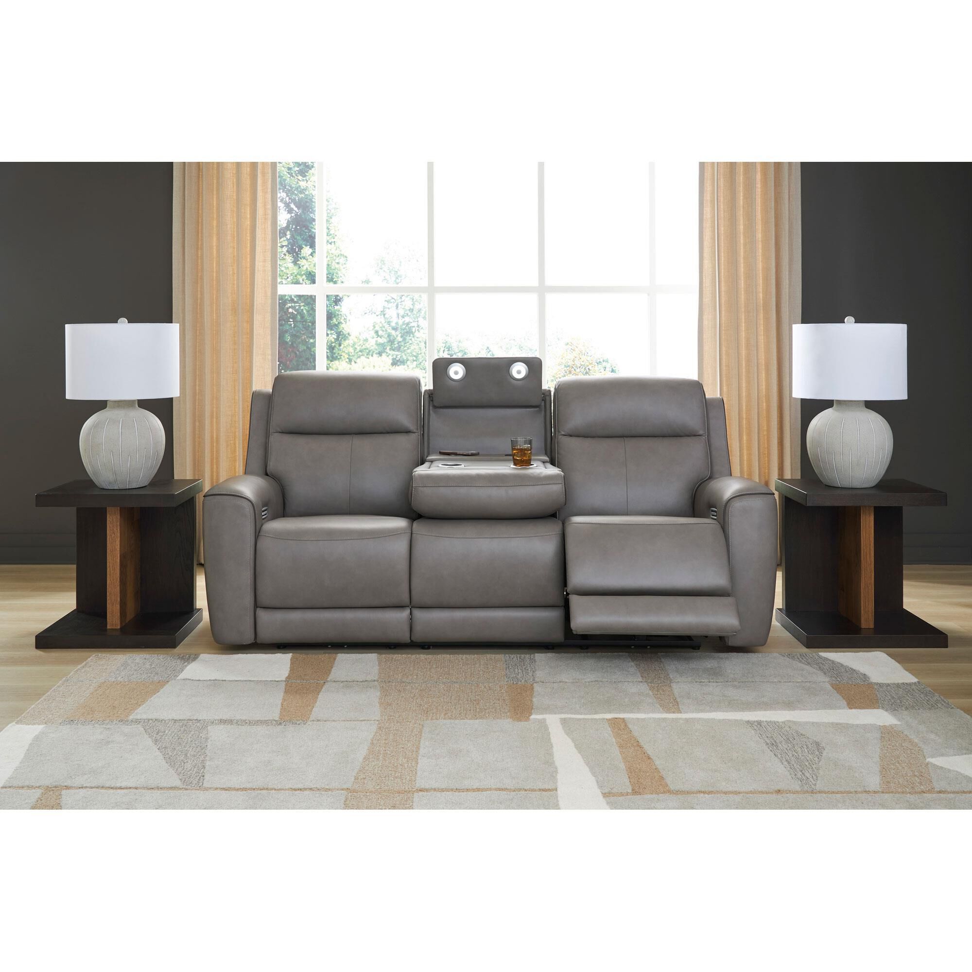 Ashley 5Z-Comfort Power Recliner Sofa with Adjustable Headrest
