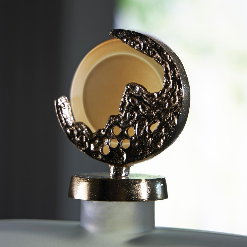 Ashley Acario 11.75" Jar in Taupe and Gold, , large