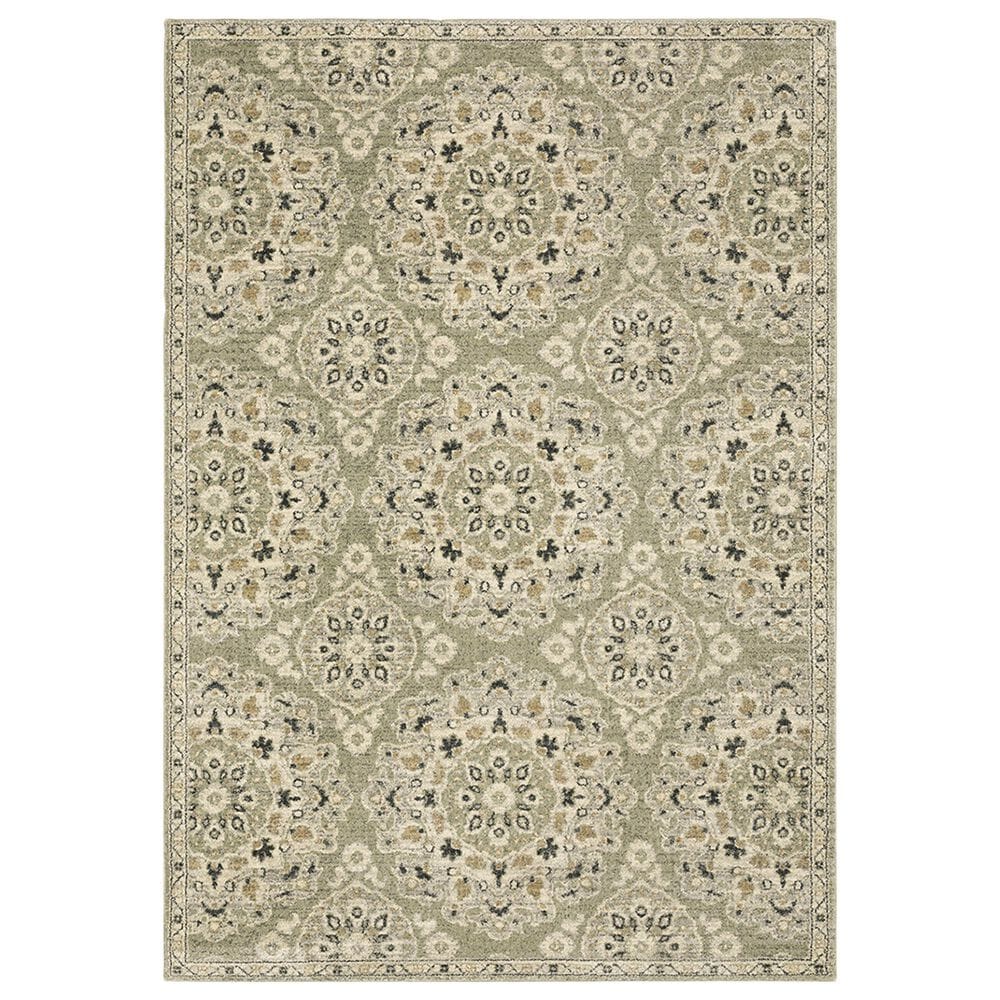 Oriental Weavers Florence Toccoa 4334E 6"7" x 9"6" Green Area Rug, , large