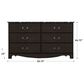 Lemoore Verona 6-Drawer Dresser in Cappuccino, , large