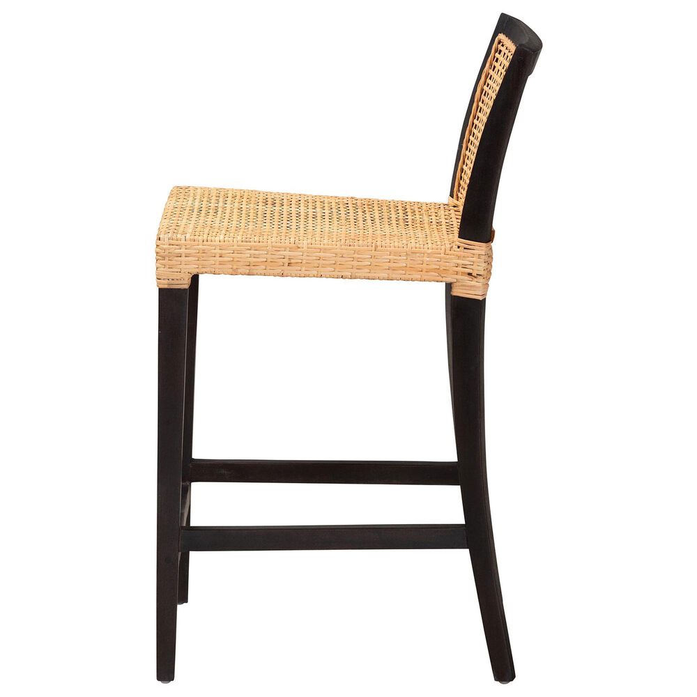 Baxton Studio Lingga Counter Stool in Dark Brown, , large