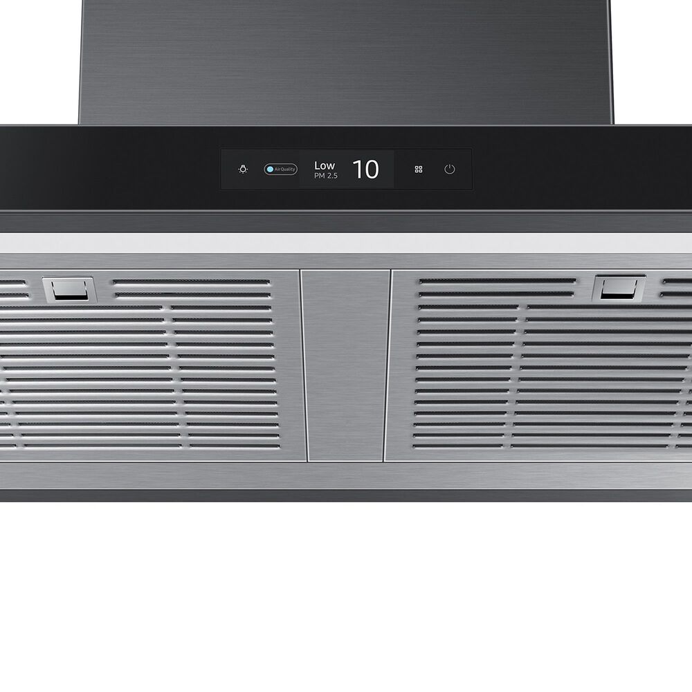 Samsung Bespoke 30&quot; Bespoke Smart Wall Mount Hood with LCD Display in Clean Deep Charcoal  and Stainless Steel, , large