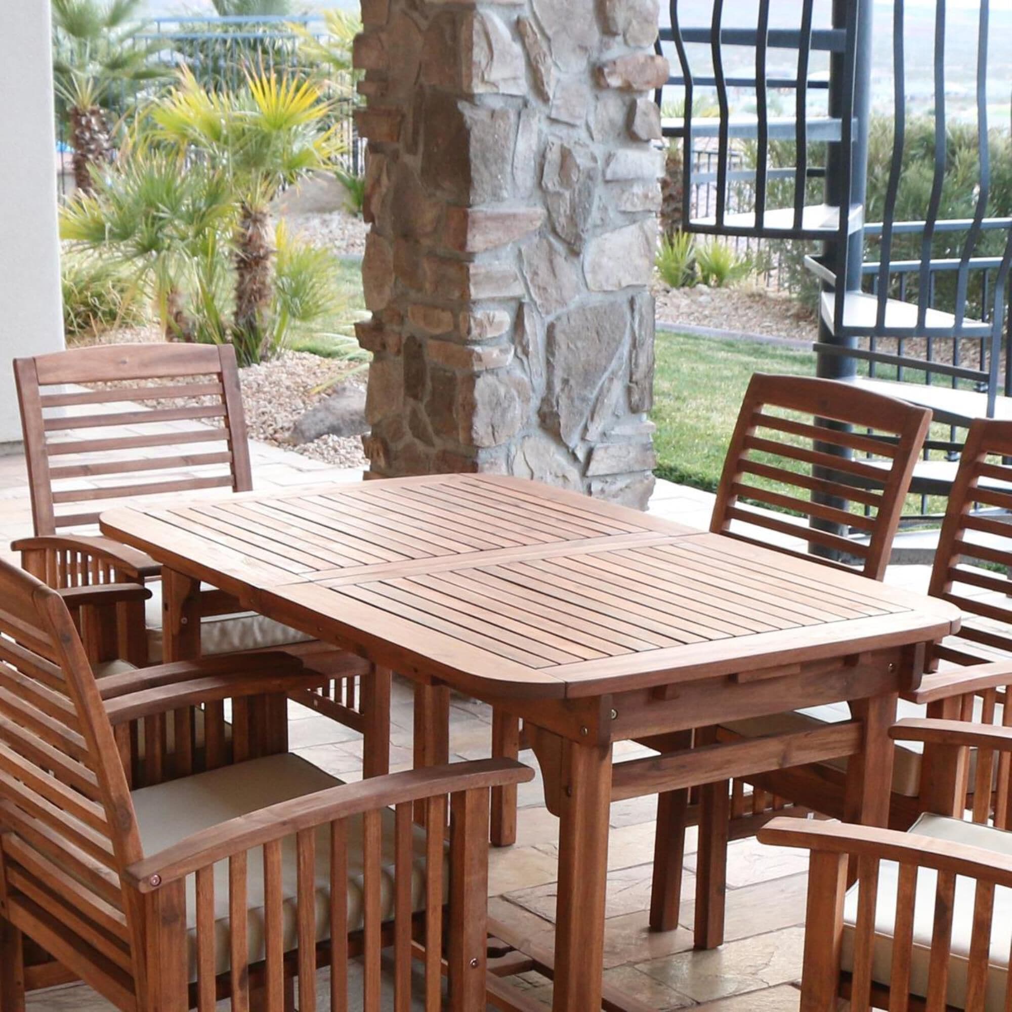 Walker edison top wood dining table