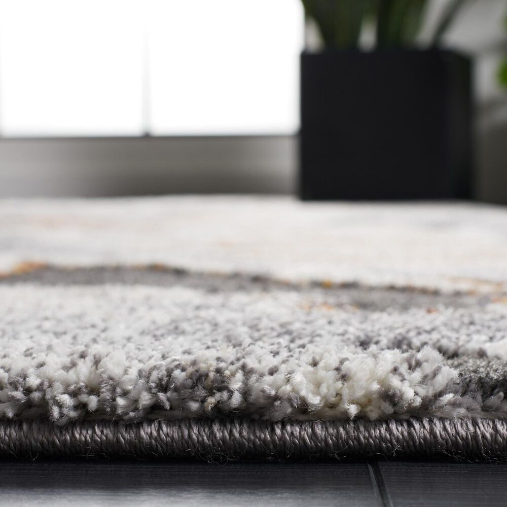 Safavieh Cyrus Shag 3&#39; x 5&#39; Dark Grey and Orange Area Rug, , large