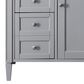 James Martin Vanities Brittany 30" Single Bathroom Vanity in Urban Gray with 3 cm Parisien Bleu Quartz Top and Rectangular Sink, , large