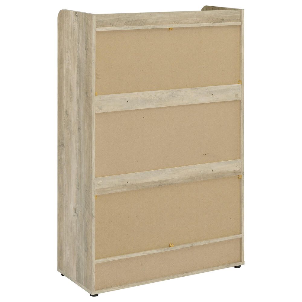 Pacific Landing Denia 3-Tier Shoe Storage Cabinet in Antique Pine and Grey, , large