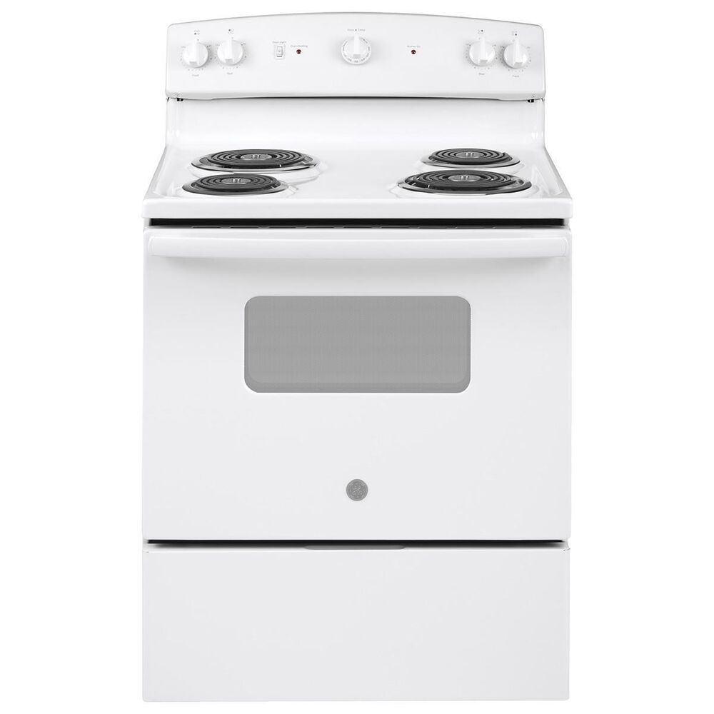 GE Appliances 30" Free-Standing Electric Range in White, , large