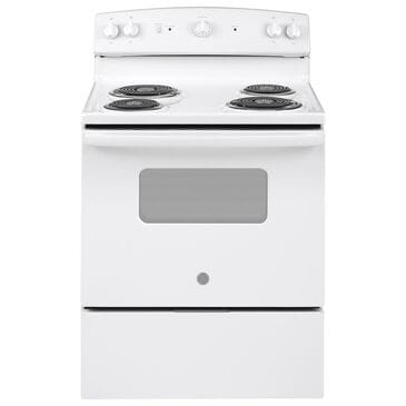 GE Appliances 30" Free-Standing Electric Range in White, , large