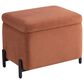 Lifestyle Solutions Kona Small Storage Ottoman in Rust, , large