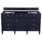 James Martin Vanities Brittany 36" Single Bathroom Vanity in Victory Blue with 3 cm Eternal Marfil Quartz Top and Rectangle Sink, , large