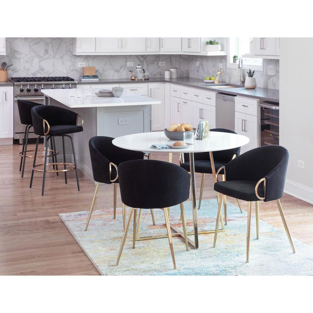 Lumisource Claire Chair in Black Velvet, , large