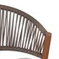 Hearth and Haven 26" Outdoor Counter Stool with Teak Frame in Light Gray (Set of 2), , large