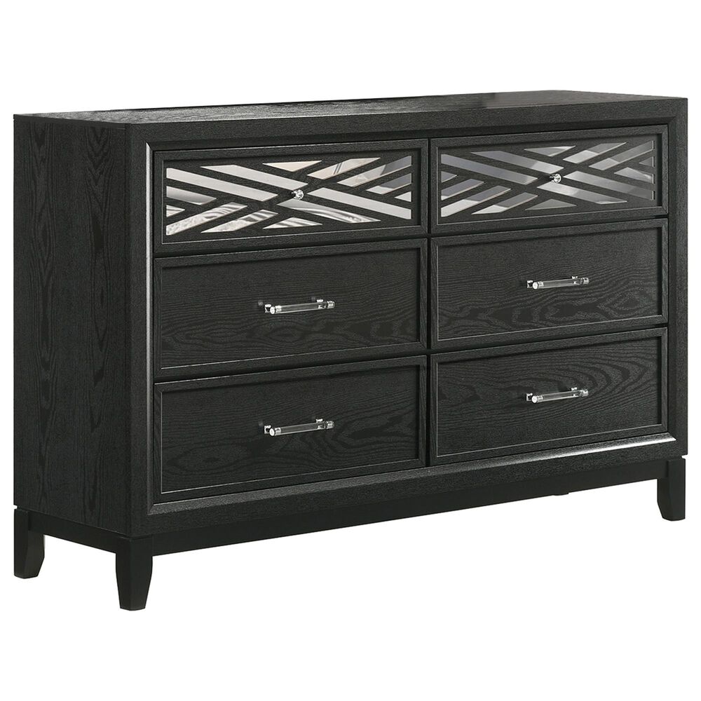 New Heritage Design Obsidian 6-Drawer Dresser in Black, , large