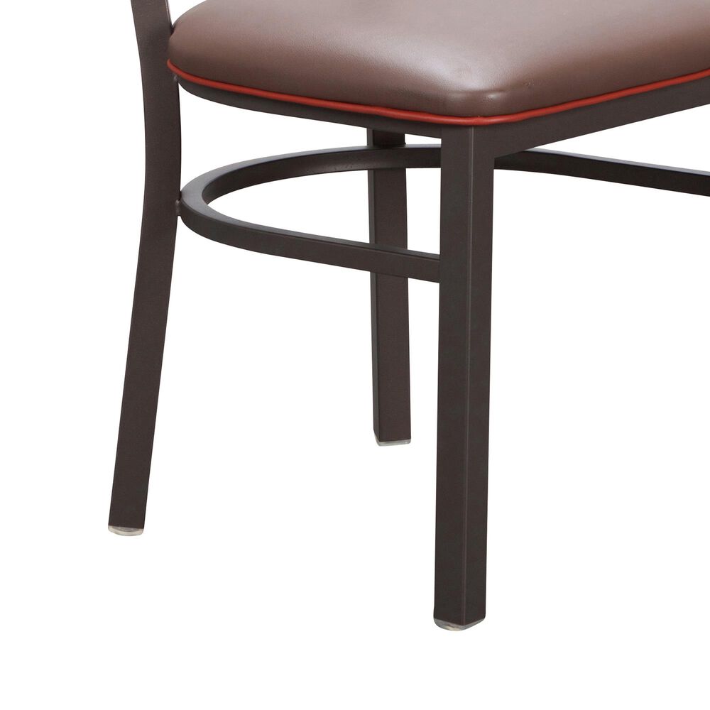 Linon Home Decor Elmer Side Chair in Brown and Medium Oak (Set of 2), , large