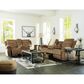Signature Design by Ashley Huddle Double Reclining Loveseat with Console in Nutmeg, , large