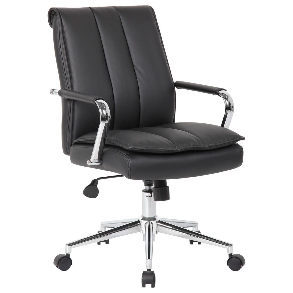 Presidential Seating Double Plush Task Chair with Padded Arms in Chrome, , large