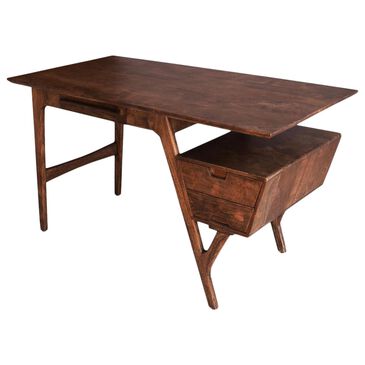 Shell Island Furniture 2-Drawer Writing Desk in Knoll Brown Vinegar, , large