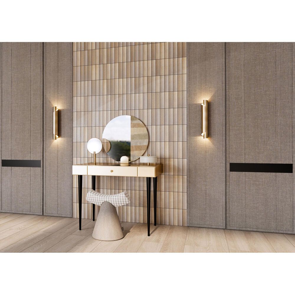 Emser Kaizen Copper 2" x 8" Rectangle on 9" x 15" Satin Porcelain Mosaic Sheet, , large