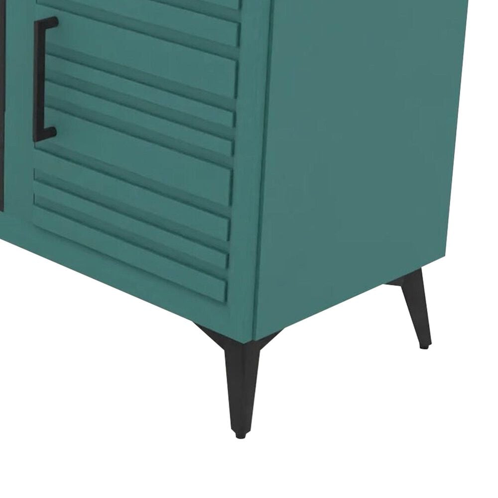 Legends Home Malibu 78&quot; Fireplace TV Stand in Teal and Black, , large