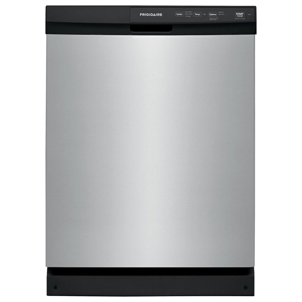 Frigidaire 4 Piece Kitchen Package with 18.3 Cu. Ft. Top Freezer Refrigerator, 30&quot; Freestanding Electric Range, 1.8 Cu. Ft. OTR Microwave, and 24&quot; Energy Star Built-In Dishwasher in Stainless Steel, , large