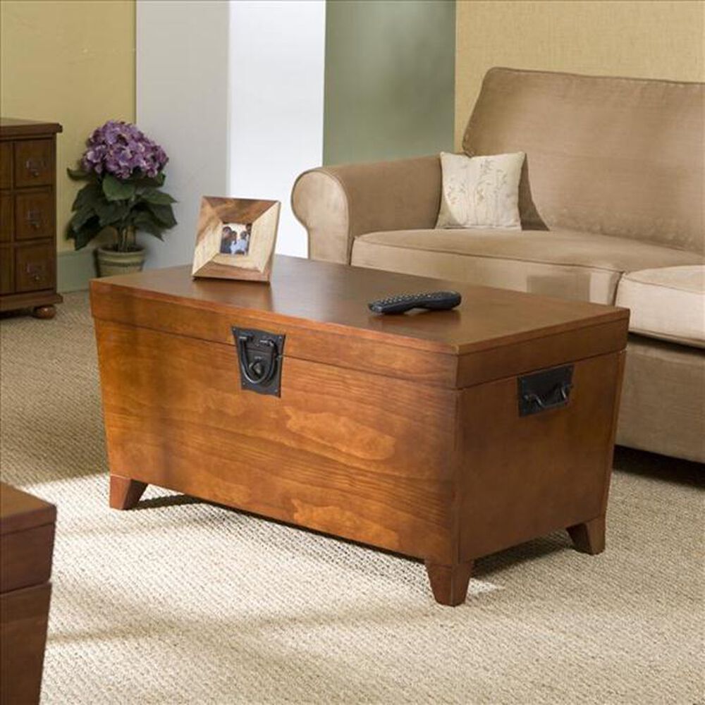 Southern Enterprises Pyramid Coffee Table in Oak , , large