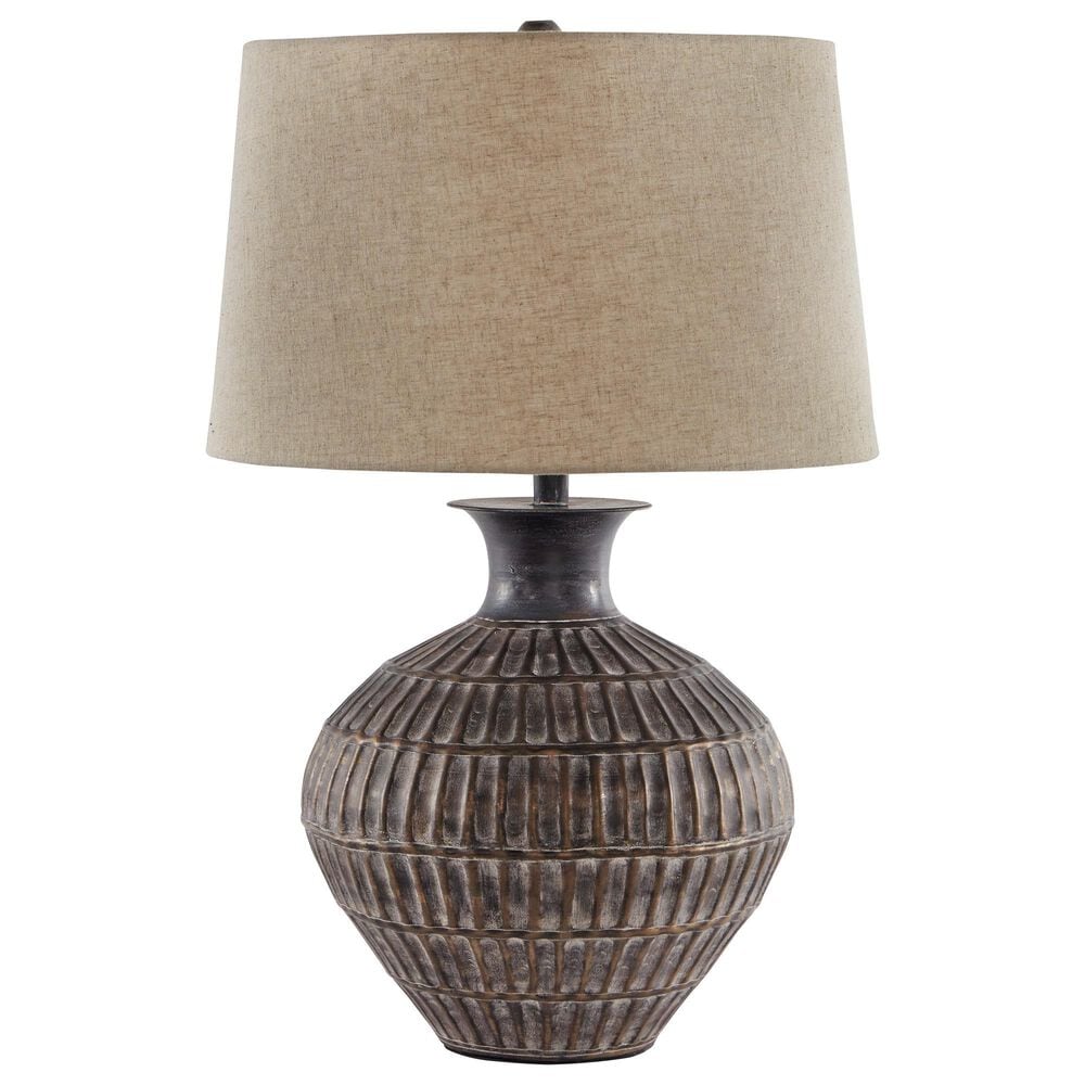 Ashley Magan Metal Table Lamp in Antique Bronze, , large